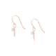 Boucles d'oreilles PERLE DE NUIT en Argent 925/1000 Rose et Perle de culture Blanche - vue - CLEOR