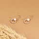 Boucles d'oreilles PERLE DE NUIT en Argent 925/1000 Rose et Perle de culture Blanche - vue 6 - CLEOR