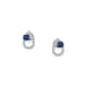 Boucles d'oreilles CLEOR en Or 375/1000 Blanc et Saphir - vue - CLEOR