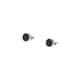Boucles d'oreilles CLEOR en Argent 925/1000 et Verre Noir - vue 1 - CLEOR