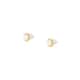 Boucles d'oreilles CLEOR en Or 375/1000 Jaune et Perle de culture Blanche - vue 1 - CLEOR