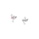 Boucles d'oreilles CLEOR en Argent 925/1000 et Cristal Rose - vue 1 - CLEOR
