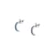Boucles d'oreilles CLEOR en Argent 925/1000 et Cristal Bleu - vue 1 - CLEOR