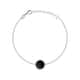 Bracelet CLEOR en Argent 925/1000 Blanc et Verre Noir - vue 1 - CLEOR