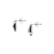 Boucles d'oreilles CLEOR en Argent 925/1000 Blanc et Céramique Noir - vue - CLEOR