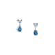 Boucles d'oreilles CLEOR en Argent 925/1000 Blanc et Oxyde Bleu - vue - CLEOR