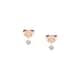 Boucles d'oreilles ROSELINE en Argent 925/1000 Rose et Oxyde - vue - CLEOR