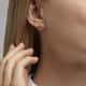 Boucles d'oreilles SOLIS en Argent 925/1000 Jaune et Oxyde - vue - CLEOR