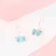 Boucles d'oreilles CLEOR en Argent 925/1000 et Cristal Bleu - vue 6 - CLEOR