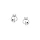 Boucles d'oreilles CLEOR en Argent 925/1000 Blanc et Oxyde Noir - vue - CLEOR