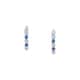 Créoles CLEOR en Argent 925/1000 Blanc et Oxyde Bleu - vue - CLEOR