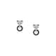 Boucles d'oreilles CLEOR en Argent 925/1000 Bicolore et Oxyde Noir - vue - CLEOR