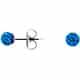 Boucles d'oreilles CLEOR en Acier et Oxyde Bleu