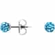 Boucles d'oreilles CLEOR en Acier et Oxyde Bleu