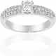 Solitaire CLEOR en Or 375/1000 Blanc et Diamant Blanc