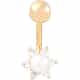 Piercing CLEOR en Or 375/1000 Jaune et Perle de culture Blanche