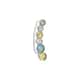 Boucle d'oreille LOLA & GRACE en Métal et Cristal Multicolore