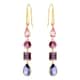 Boucles d'oreilles pendantes SWAROVSKI en Métal Jaune et Cristal Multicolore