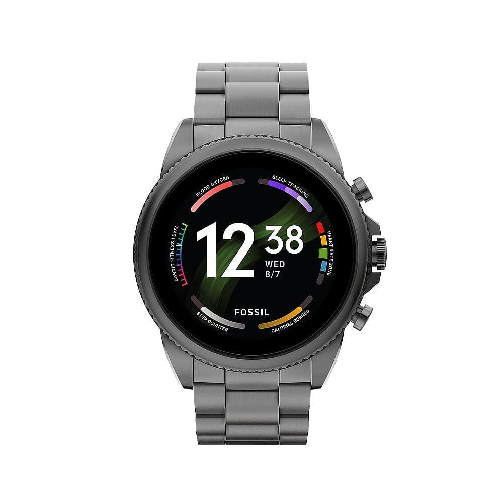 Montre Connectée Fossil Q Gen 6 Homme Etanche En Acier Gris Etanche Homme