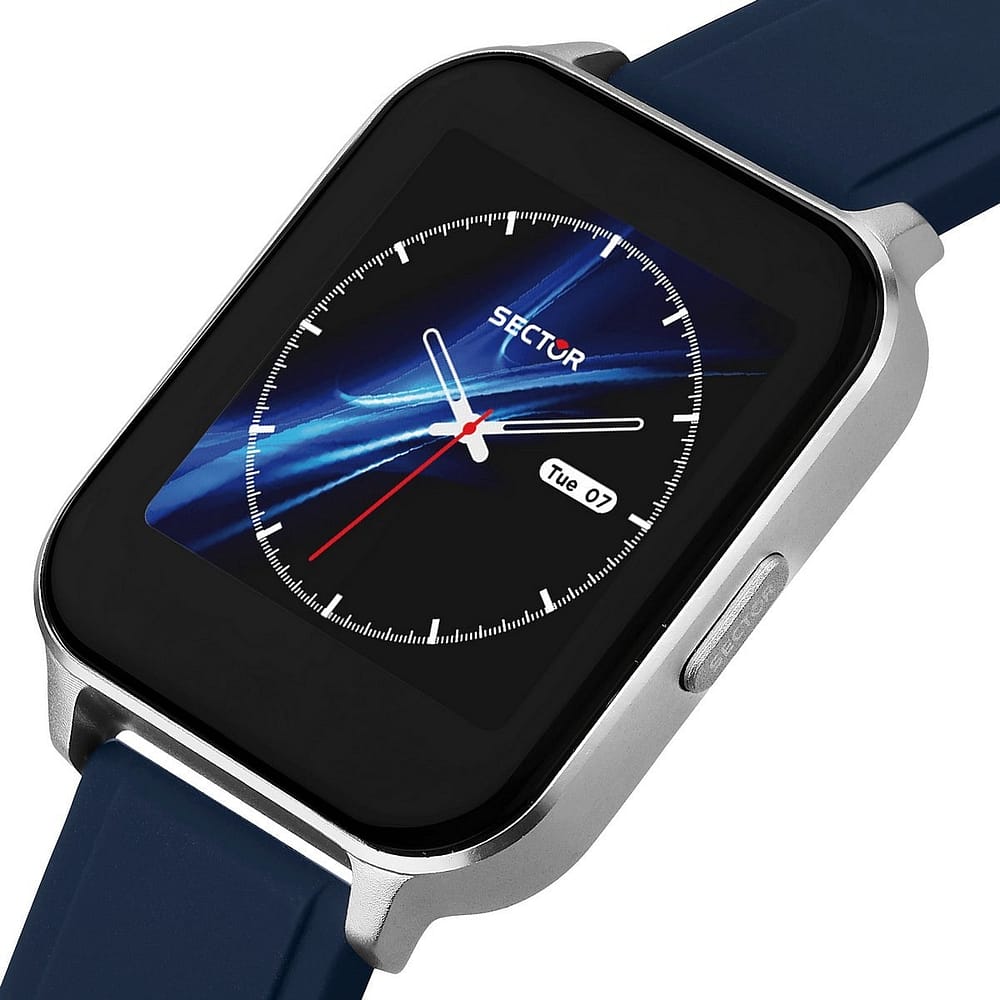 Montre Connectée Mixte Sector En Silicone Bleu Homme