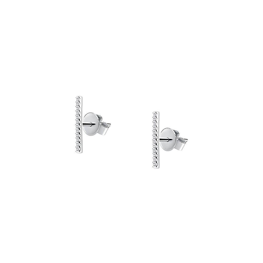 Boucles D'oreilles Argentées à Motif Damier Carré - Dormeuses - Neuf Avec étiquettes - Envoi Immédiat De France
